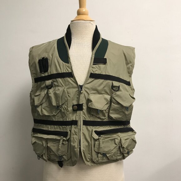 River Run Utility Vest sleeveless zip pockets L - Picture 1 of 8